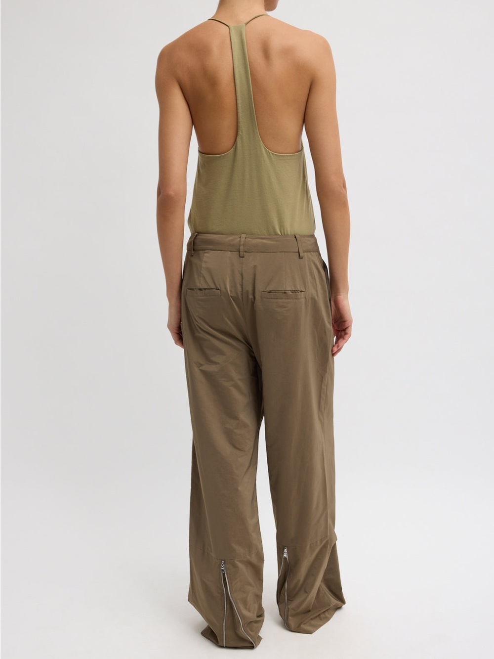 Tibi Zipper Trouser Dark Taupe 6S creative pragmatist modern office PDW NWT - Picture 3 of 17